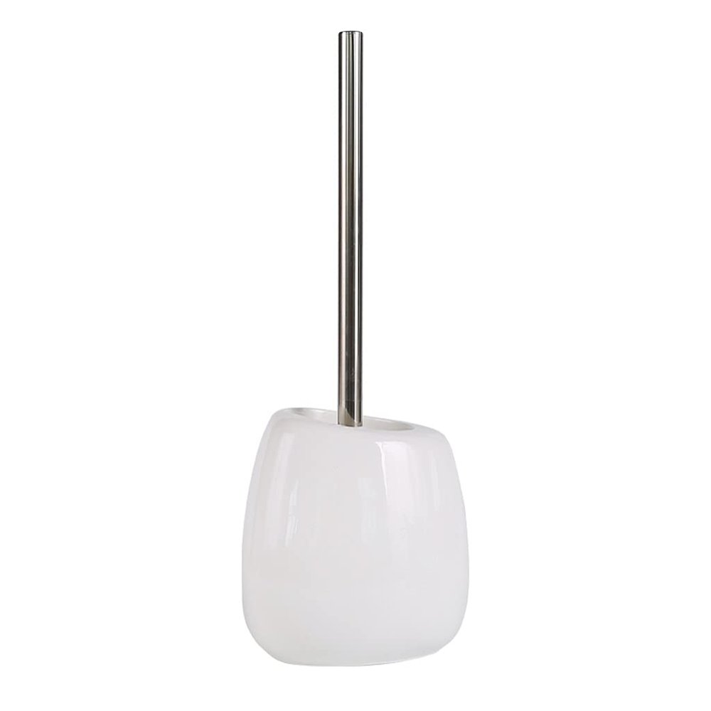 KIZQYN Toilet Brush Toilet Brush Holder Household Toilet Bowl Brush Ceramic Base Bathroom Toilet Cleaning Brush Stainless Steel Long Handle Cleaning Brushs Set Toilet Cleaner Brush (Color : 1)