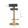 Bar Stools Dining Chair Bar Stools Set of 2 Moden Height Counter Barstools with Back Velvet Fabric Swivel Adjustable Stool Chair for Home Kitchen Island Grey view 3