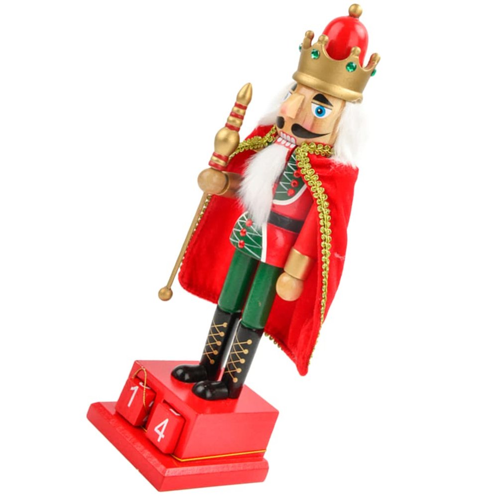 DECHOUS Countdown Calendar Nutcracker Soldier Decor Nutcracker Figure for Xmas Decoration Hand-Painted Holiday Ornament for Home Hotel and Cafe Decor