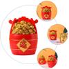 PRETYZOOM 1pc Fu Bucket Bank Decor Good Luck Treasure Basin Figurine Retro Decor Good Luck Figurine Money Bag Auspicious Ornament Car Toys Chinese Style Box Resin Child view 2