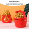 PRETYZOOM 1pc Fu Bucket Bank Decor Good Luck Treasure Basin Figurine Retro Decor Good Luck Figurine Money Bag Auspicious Ornament Car Toys Chinese Style Box Resin Child view 3
