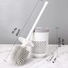 KIZQYN Toilet Brush Toilet Brush Holder Household Wall-Mounted Toilet Cleaning Brush 360 No Dead Angle Soft Hair Toilet Bowl Brush Set Toilet Cleaner Brush view 2
