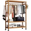 EQHAIR Floor Hanger Stand, Floor Hanger for Clothes, Clothes Garment Coat Rack with Bottom Shelf, Clothing Rack for Hanging Clothes, Coats, Skirts, Shirts, Sweaters (80cm) view 1
