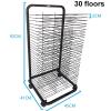 HONGKEFIT Art Drying Rack Flexible Shelves Mobile Cart for Painting Craft Artwork Canvas Storage, Stackable Metal Steel Art Rack Power Coated for Classroom, Art Club, 4 Sizes (Size : 30-Layer) view 2