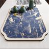 Lifup Soft Diatom Mud Dish Drying Mat for Multiple Usage, Rubber Backed Absorbent Quick Dry Mat for Kitchen or Bathroom Blue Birds 19.7" x 23.6" view 2