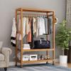 EQHAIR Coat Rack Stand, Floor Hanger, Entryway Coat Stand, with Bottom Shelf, Clothing Rack, for Indoor, Balcony, Living Room, Bed Room Hanging Clothes Rack (70cm) view 1
