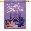 Ornament Collection Feast of Dedication House Flag Wintertime Hanukkah Candle Bonsai Menorah Jewish Chanukah David Small Decorative Gift Yard Banner Double-Sided Made in USA 28 X 40 view 1