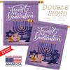 Ornament Collection Feast of Dedication House Flag Wintertime Hanukkah Candle Bonsai Menorah Jewish Chanukah David Small Decorative Gift Yard Banner Double-Sided Made in USA 28 X 40 view 3