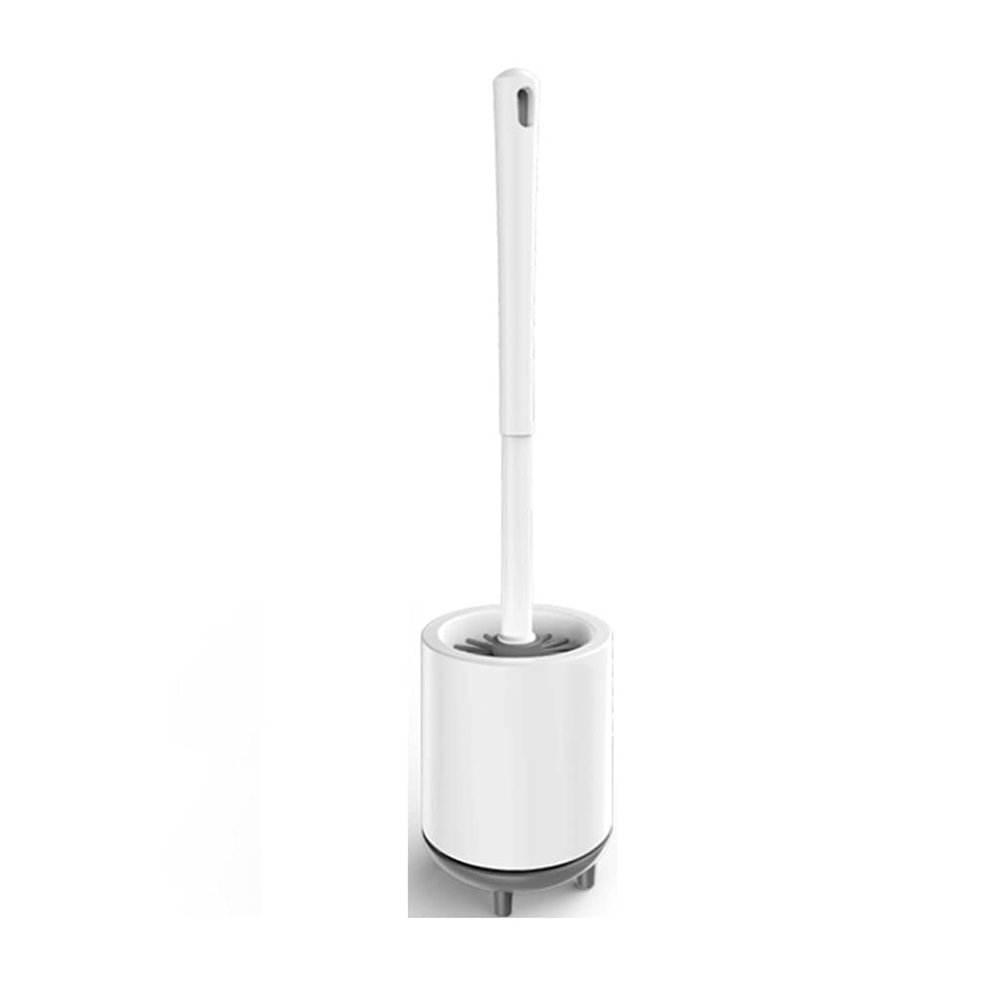 KIZQYN Toilet Brush Toilet Brush Holder Household Wall-Mounted Toilet Bowl Brush Bathroom Long-Handled Soft Hair Cleaning Brush Modern Creative Silicone Toilet Brushs Set Toilet Cleaner Brush