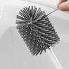 KIZQYN Toilet Brush Toilet Brush Holder Household Wall-Mounted Toilet Bowl Brush Bathroom Long-Handled Soft Hair Cleaning Brush Modern Creative Silicone Toilet Brushs Set Toilet Cleaner Brush view 3