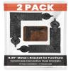 2 Pack 8.25" Metal L Bracket for Furniture - Black - Handmade Decorative Steel Brackets - Rustic Metal Corner Brackets for Front Doors, Gates, Garages, Tables & Cabinets - The Chihuahua Series view 1