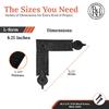 2 Pack 8.25" Metal L Bracket for Furniture - Black - Handmade Decorative Steel Brackets - Rustic Metal Corner Brackets for Front Doors, Gates, Garages, Tables & Cabinets - The Chihuahua Series view 2