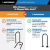 Sandbaggy In Ground Bike Rack | U Shaped, Commercial, Outdoor, 1 Loop, Steel | Black, 14.5" x 34" (1) view 2