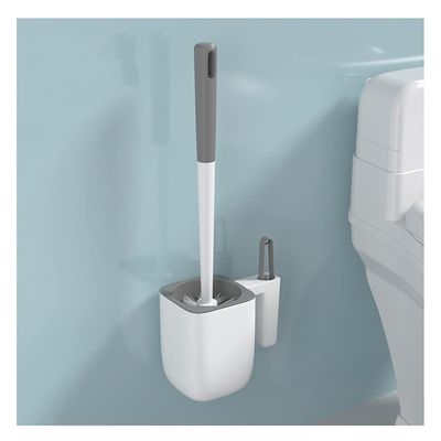 KIZQYN Toilet Brush Toilet Brush Holder Bathroom Toilet Cleaning Brush Household Wall-Mounted Toilet Bowl Brush 360 No Dead Angle Cleaning Brushs Set Toilet Cleaner Brush (Color : Gold)