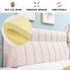 ZZYK Linen Headboard Wedge Positioning Support Backrest King Size Bed Rest Reading Pillows Large Upholstered Headboard Removable Cover for Day Bed Bunk Bed,Coffee,Paste 61"/155cm view 3
