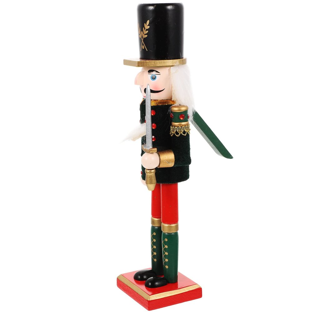 DECHOUS Xmas Nutcracker Ornament Wooden Nutcracker Soldier for Christmas Decor Desktop Decoration for Cheerful Holiday Ambiance for Boys and Girls