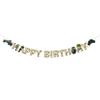 Army Soldier Theme Happy Birthday Banner Party Decorations Camouflage Party Banner Field Battle BROTHERHOOD Birthday Banner Military Birthday Party Supplies for Army Fans Lovers view 1