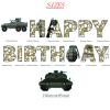 Army Soldier Theme Happy Birthday Banner Party Decorations Camouflage Party Banner Field Battle BROTHERHOOD Birthday Banner Military Birthday Party Supplies for Army Fans Lovers view 2