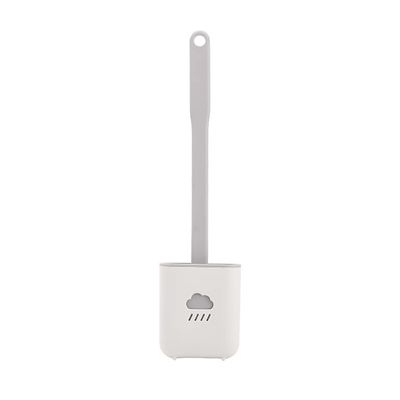 KIZQYN Toilet Brush Toilet Brush Holder Silicone Toilet Bowl Brush No Dead Corners Household Cleaning Toilet Minimalist Wind Gap Brush Toilet Artifact Set Toilet Cleaner Brush (Color : Gris)