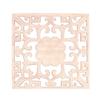 FOMIYES Square Wood Onlay Decorative Flower Applique for Living Room Unpainted Carved Decor for Home view 1