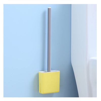 KIZQYN Toilet Brush Toilet Brush Holder Household Silicone Toilet Bowl Brush Toilet No Dead Angle Cleaning Brush with Base Wall-Mounted Toilet Brush Cleaning Kit Toilet Cleaner Brush (Color : B)