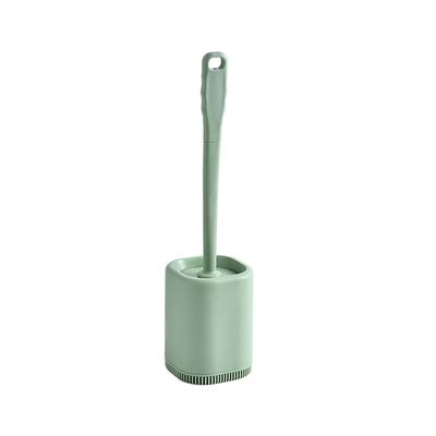 KIZQYN Toilet Brush Toilet Brush Holder Household Toilet Cleaning Brush Bathroom Long Handle Toilet Bowl Brush 360 No Dead End Toilet Brushs with Base Set Toilet Cleaner Brush (Color : White)
