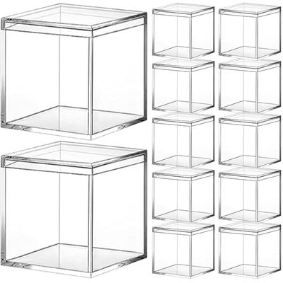 ARTIBETTER Jewelry present Boxes 12pcs Clear Candy Box Acrylic present Box Candy Cases Transparent Wedding Party Favor Boxes for Bridal Shower Anniverary Birthday Wedding Party Supplies Clear