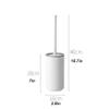 KIZQYN Toilet Brush Toilet Brush Holder Silicone Long Handle Toilet Cleaning Brush Household Wall-Mounted Toilet Bowl Brush Bathroom Hygiene Toilet Brush Toilet Cleaner Brush (Color : Brass) view 2