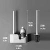 KIZQYN Toilet Brush Toilet Brush Holder Household Wall-Mounted Toilet Cleaning Brush 360 No Dead End Toilet Bowl Brush Bathroom Cleaning Brushs Set Toilet Cleaner Brush (Color : Brass) view 3