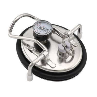 1pcs Cornelius Keg Carbonation Lid New Replacement Corny Keg Lid with 0-90PSI Gauge O-ring for Homebrew Beer Soda Ball/Pin Lock Kegs (Color : Lid With Gauge)