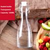 1pcs 350ml/500ml/1100ml Sealed Buckle Glass Bottle Jar With Lid, Portable Juice Wine Water Can Storage Tank Food Container Jars Home Kitchen (Color : Transparent 350ml) view 2