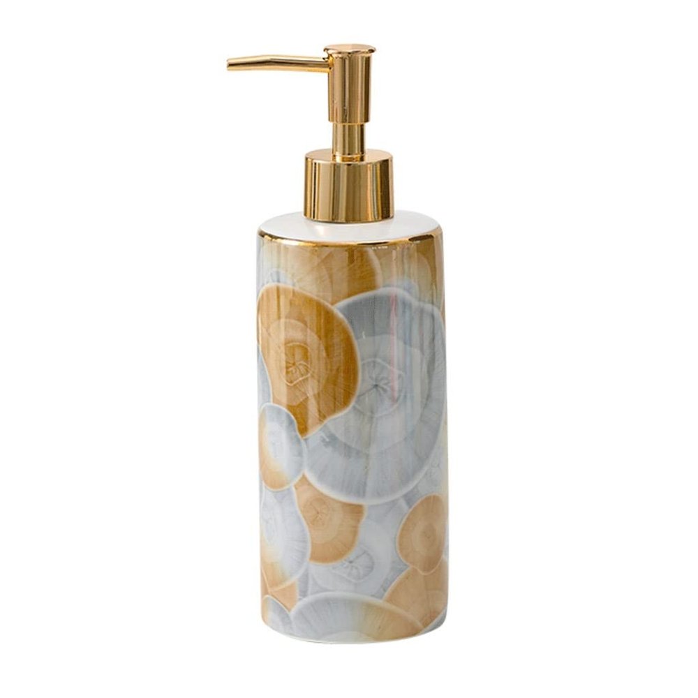 Soap Dispenser Soap Dispenser,Ceramic Lotion Dispenser,Creative Minimalist Countertop Manual Pump Bottle for Bathroom,Kitchen 390ml / 13oz Reusable