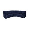 7-Piece L Shape Velvet Stretch Recliner Corner Sofa Cover, Corner Sofa Covers for Sectional Sofa Set, for Reclining L Shape Sofa Slipcovers Thick, Soft, Washable Durable Furniture Protector (Navy) view 1