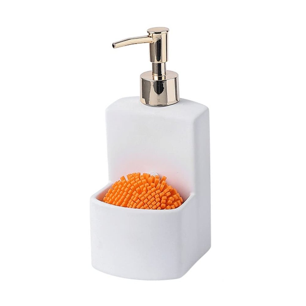 Soap Dispenser Soap Dispenser,Ceramic Pump Bottlewith Storage Compartment Large Capacity Lotion Dispenser for Children's Day,Birthday Gifts Reusable