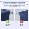BRIAN & DANY 43 Inches Ottoman with Storage, Linen Storage Ottoman Bench, End of Bed Benches, Folding Ottomans for Bedroom, Living Room and Entryway (Blue) view 3