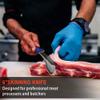 5 PCS Professional Butcher Knife Set W/Non-slip Softgrip, incl. 8"Butcher Knife, 6" Skinning Knife, 6" Boning Knife For Meat Cutting, 10" Knife Sharpener Rod & Knife Roll Bag, X50CrMoV15 German Steel view 4