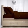 1000-Thread Count 100% Egyptian Cotton Split Head Sheet Set, Soft Breathable Sateen Weave Long Staple Cotton, 1000-TC Pure Cotton, Fits Mattress 25" Deep Pockets - Split Head Cal-King, Chocolate view 3