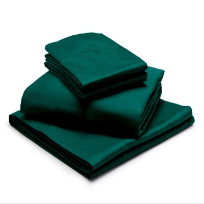 1000-Thread Count 100% Egyptian Cotton Split King Size Sheet Set, Soft Breathable Sateen Weave Long Staple Cotton, 1000-TC Pure Cotton, Fits Mattress 19" Deep Pockets - Split King Size, Teal Blue
