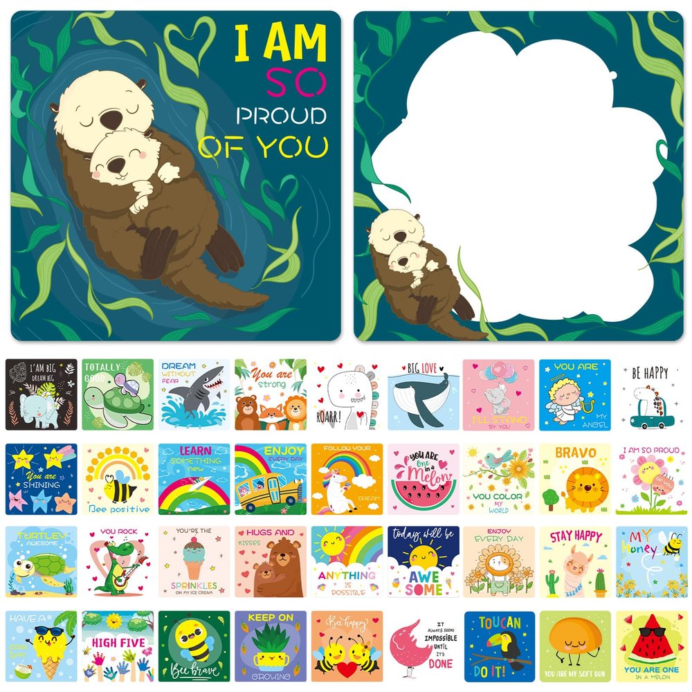 Cute Lunch Box Notes for Kids 108 Pack Funny Pun Daily Inspirational Motivational Encouragement Thinking of You Cards for Boys and Girls Lunchbox Back to School Supplies Gifts