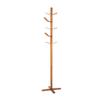 VNABO Solid Wood Coat Rack Sturdy Base Coat Stand Retro Classic Coat Rack Tree with 10 Rotating Hooks for Bedroom Living Room view 1