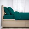 1000-Thread Count 100% Egyptian Cotton Split Head King Sheet Set, Soft Breathable Sateen Weave Long Staple Cotton, 1000-TC Pure Cotton, Fits Mattress 12" Deep Pockets - Split Head King, Teal Blue view 2