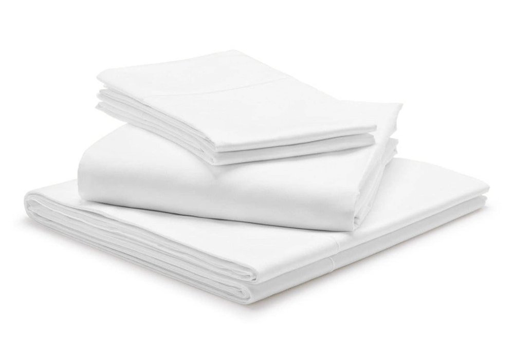1000-Thread Count 100% Egyptian Cotton Twin XL Sheet Set, Soft Breathable Sateen Weave Long Staple Cotton, 1000-TC Pure Cotton, Fits Mattress 25" Deep Pockets - Twin XL, White