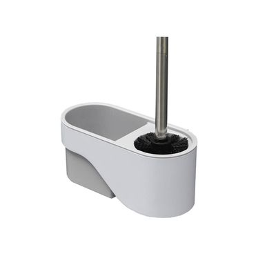 KIZQYN Toilet Brush Toilet Brush Holder Bathroom Wall-Mounted Cleaning Brush Punch-Free Household Long-Handled Toilet Bowl Brush Multi-Function Rack Set Toilet Cleaner Brush (Color : B)