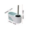 KIZQYN Toilet Brush Toilet Brush Holder Bathroom Wall-Mounted Cleaning Brush Punch-Free Household Long-Handled Toilet Bowl Brush Multi-Function Rack Set Toilet Cleaner Brush (Color : B) view 2