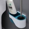 KIZQYN Toilet Brush Toilet Brush Holder Bathroom Wall-Mounted Cleaning Brush Punch-Free Household Long-Handled Toilet Bowl Brush Multi-Function Rack Set Toilet Cleaner Brush (Color : B) view 4