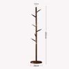 VNABO Solid Wood Coat Rack Floor Standing Coat Rack Tree Creative Coat Stand with 6 Hooks Easy Assembly Suitable for Bedroom Home view 2