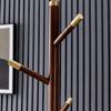 VNABO Solid Wood Coat Rack Floor Standing Coat Rack Tree Creative Coat Stand with 6 Hooks Easy Assembly Suitable for Bedroom Home view 3