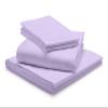 1000-Thread Count 100% Egyptian Cotton Short Queen Sheet Set, Soft Breathable Sateen Weave Long Staple Cotton, 1000-TC Pure Cotton, Fits Mattress 12" Deep Pockets - Short Queen, Lilac view 1