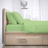 1000-Thread Count 100% Egyptian Cotton Split King Size Sheet Set, Soft Breathable Sateen Weave Long Staple Cotton, 1000-TC Pure Cotton, Fits Mattress 12" Deep Pockets - Split King Size, Sage view 3