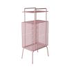 ZYFAB Mesh Floor Magazine Rack,Metal Floor Standing Magazine Holder Magazine Storage Basket Nordic Mail Organizer,Pink,32 * 23 * 70CM view 1